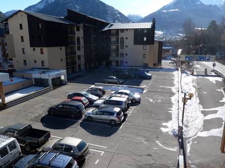 Briançon: bereikbaarheid van en parkeermogelijkheden bij de skigebieden – Bereikbaarheid, parkeren Serre Chevalier – Briançon/Chantemerle/Villeneuve-la-Salle/Le Monêtier-les-Bains