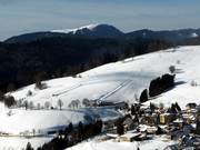 Bucklift met de pistes Skischulhang en Trainingshang