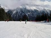 Start van de afdaling Evettes