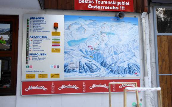 Stubachtal: oriëntatie in skigebieden – Oriëntatie Weißsee Gletscherwelt – Uttendorf