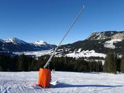 Sneeuwkanonnen bij de Schachenliften