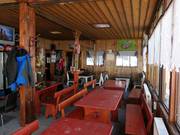 Skihut bij het bergstation