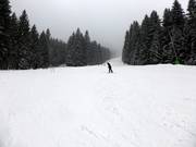 Middelzware piste bij de sleeplift