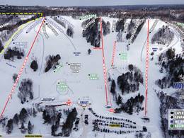 Pistekaart Mont Ripley