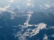 Uitzicht van Verbier naar Bruson