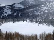 Loipe in het Solitude Nordic & Snowshoe Center