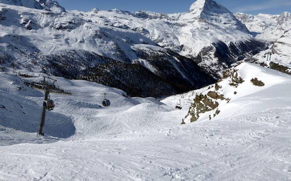 Skigebieden voor gevorderden en off-piste skiërs Monte Cervino (Matterhorn) – Gevorderden, off-piste skiërs Zermatt/Breuil-Cervinia/Valtournenche – Matterhorn
