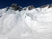 Onbeveiligd vrij skigebied bij de Pleusbahn