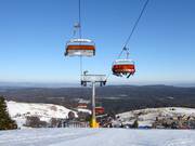 Winterpol Pomarańczowa (W3) - 6-persoons hogesnelheidsstoeltjeslift (koppelbaar) met kap en stoelverwarming