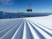 Perfecte pistepreparatie in het skigebied Mt. Hutt