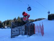Sneeuwkanonnen op de dalafdaling