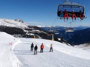 Start van de pistes bij de 6-persoons stoeltjeslift Schwemmeregg