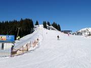 Oefenliften op de berg bij de Hornspitz