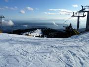 Start van de afdaling Peak