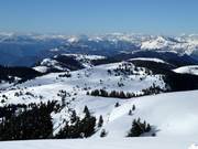 Uitzicht vanaf de Costa d´Agra over het skigebied