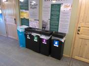 Afvalscheiding in het skigebied Nesfjellet