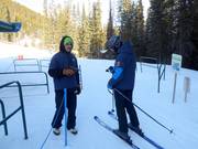 De skipassen worden nog handmatig gescand.