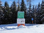 Pistebordjes in het skigebied Wildkogel