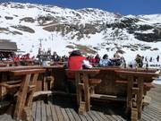 De Sternbar op het terras van de Madritschhütte