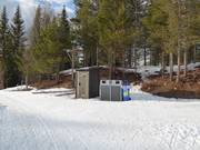 Afvalscheiding in het skigebied Kläppen