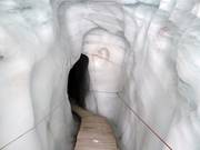 In de lente en zomer: Uitzicht op de gletsjer