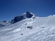 Het skigebied onder het Kitzsteinhorn
