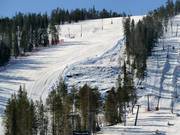 Uitzicht op de pistes van Suomu