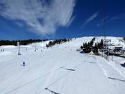 Brede afdalingen domineren in het skigebied Idre Fjäll