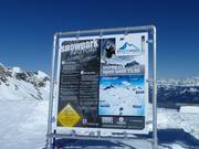 Informatiebord voor het snowpark