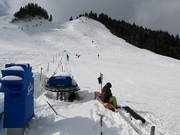 Oefenlift bergstation - sleeplift van de skischool