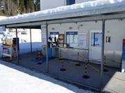 Verzorgde kassa bij de Großbergbahn