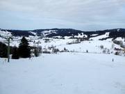 Afdaling bij de skilift Wilhams