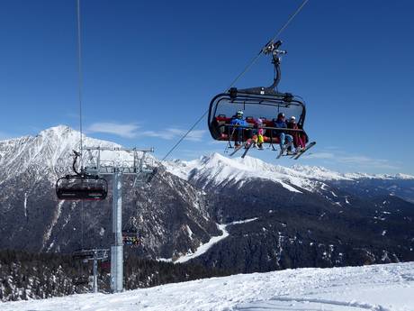 Pustertal: Grootte van de skigebieden – Grootte Gitschberg Jochtal