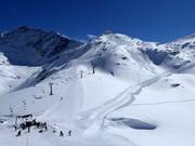 Uitzicht op de middelzware piste Medelz