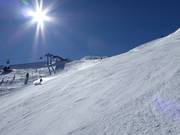 Zeer goede pistepreparatie op de steile helling