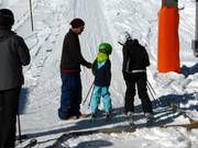 Attent personeel bij de sleepliften