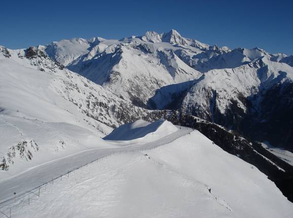 Piste voor de hoogste berg van Oostenrijk