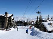 Bij de stoeltjeslift Silver Strike Express
