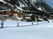 Transportband bij het beginnersgebied in Clavière