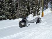 Een van de weinige sneeuwkanonnen van Big White