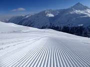 Perfecte pistepreparatie in het skigebied Vent