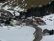 Uitzicht op de accommodaties in Balderschwang