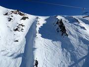 Door rotsachtige geulen gaat het naar het dal