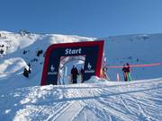 Skimovieparcours op het onderste gedeelte van piste nr. 16 (Streiteck)
