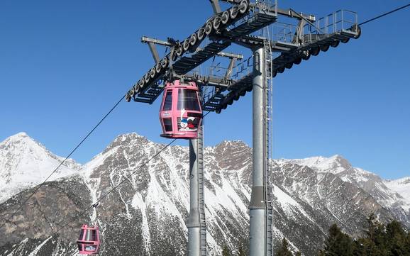 Valdidentro: beste skiliften – Liften Cima Piazzi/San Colombano – Isolaccia/Oga