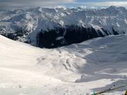 Uitzicht op de skiroute Teufi