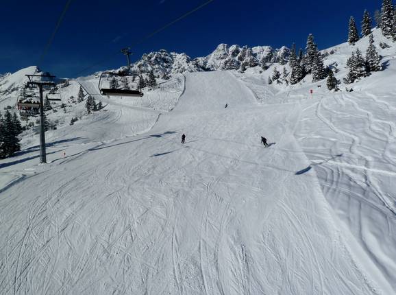 Afdaling bij de Glattjochbahn