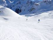 De blauwe afdaling Des Alpes 1 bij de Langenstein