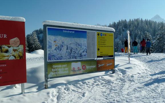 Walgau: oriëntatie in skigebieden – Oriëntatie Brandnertal – Brand/Bürserberg