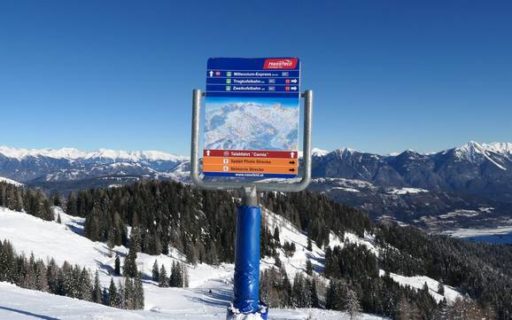 Nassfeld-Pressegger See: oriëntatie in skigebieden – Oriëntatie Nassfeld – Hermagor